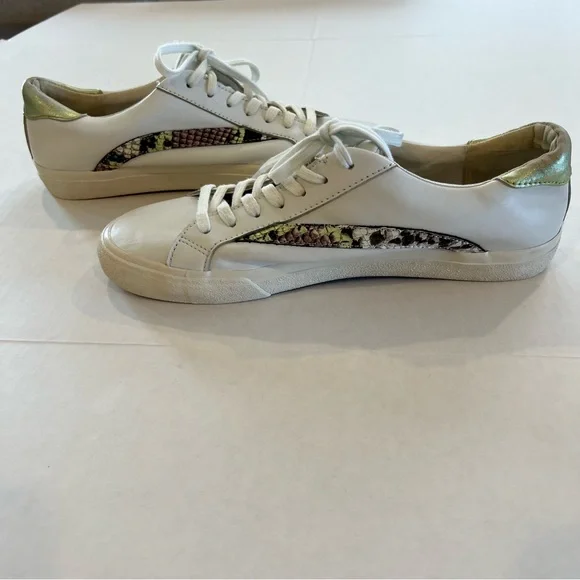 Madewell Women’s Sneakers Size 11 Sidewalk Low Top Snake Print Leather AH767 - Picture 11 of 13